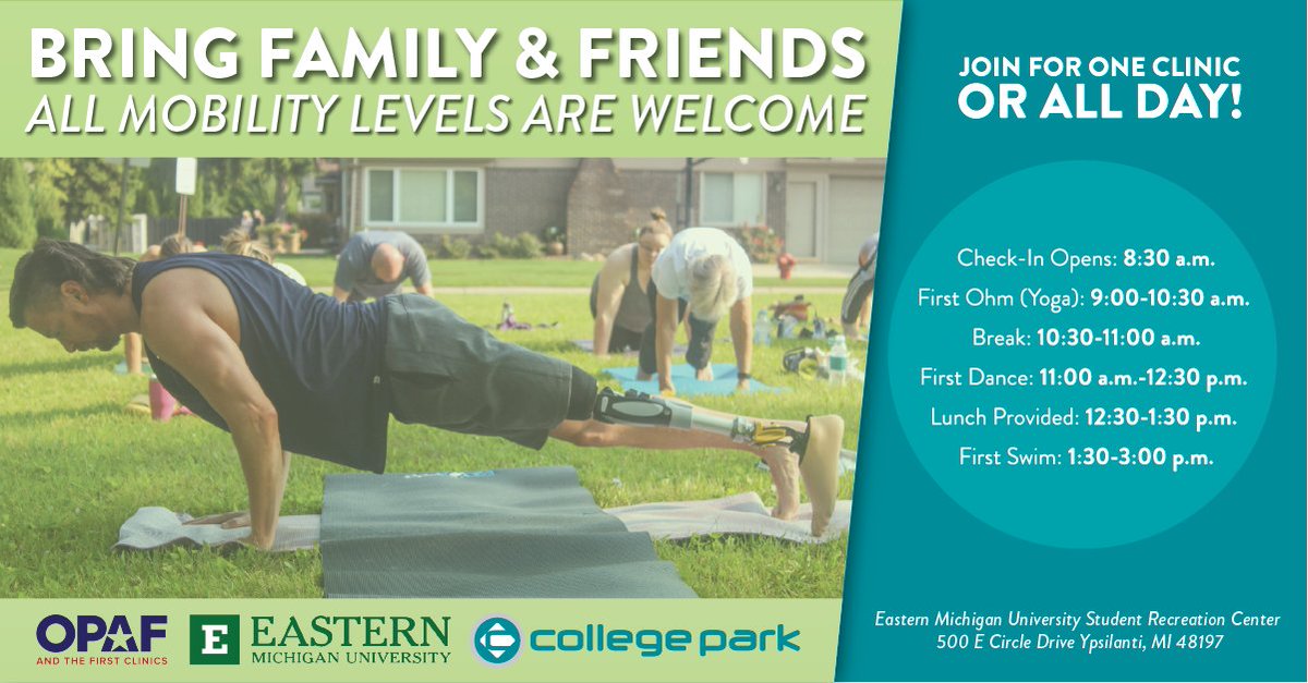 We are looking forward to kicking off Limb Loss Awareness Month with <a href="/opaf/">OPAF First Clinics</a> on April 1! This free adaptive sports day features yoga, dance, and swim clinics. We hope to see you there. 🤩

Register for this free event: emufirstclinics.eventbrite.com

#Amputee #LLAM #Prosthetics