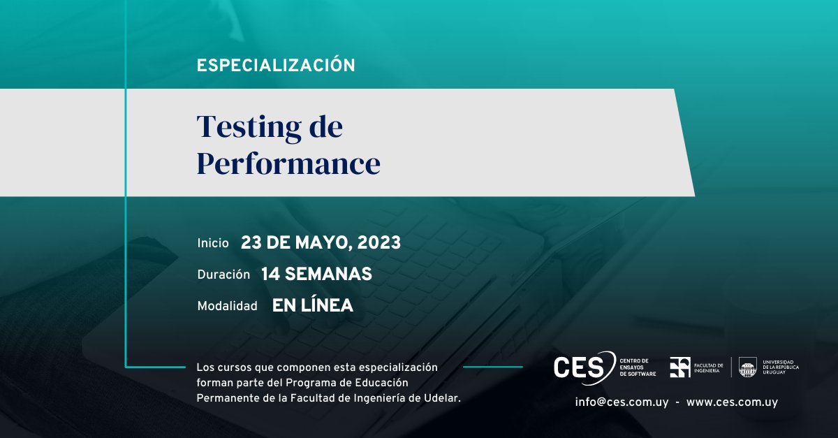 ces_com_uy's tweet image. ¿Escuchaste hablar de pruebas de #carga o de #stress? ¡Especializate en Testing de #Performance!

#softwaretesting #loadtesting #jmeter #ces19años #expertosentesting
