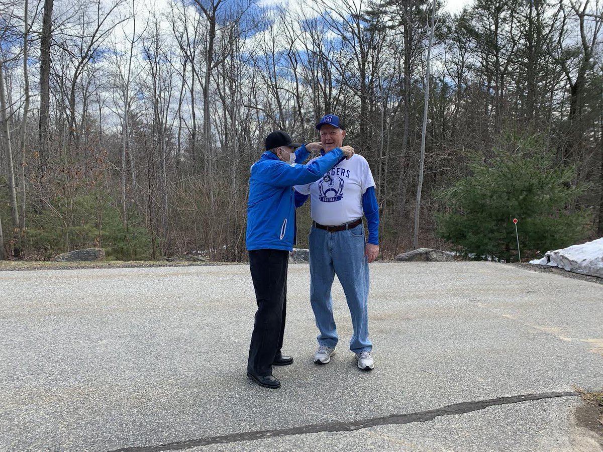methuensports's tweet photo. Over the weekend Bob &amp; Ruthie Baillargeon presented Searles/Tenney/Methuen High School Class of 2023 Inductee Dan Dodson with his HOF Award, HOF Medal and Citations from State Rep Ryan Hamilton &amp;State Auditor (2023 Inductee) Diana Dizoglio. Congratulations Dan! https://t.co/1PoBVCA9qo