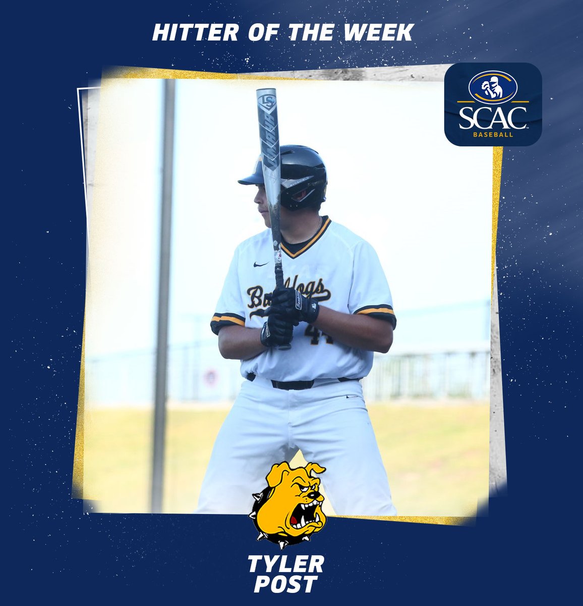 SCAC (@scac_sports) on Twitter photo Tyler Post of <a href="/tluathletics/">TLU Bulldogs</a> takes home #SCACBsb Hitter of the Week honors!ā¾ļø
He helped take down 19th ranked Trinity with two home runs last weekend.
š° | bit.ly/40C1h30
#SCACPride | #d3baseball Tyler Post of <a href="/tluathletics/">TLU Bulldogs</a> takes home #SCACBsb Hitter of the Week honors!ā¾ļø
He helped take down 19th ranked Trinity with two home runs last weekend.
š° | bit.ly/40C1h30
#SCACPride | #d3baseball