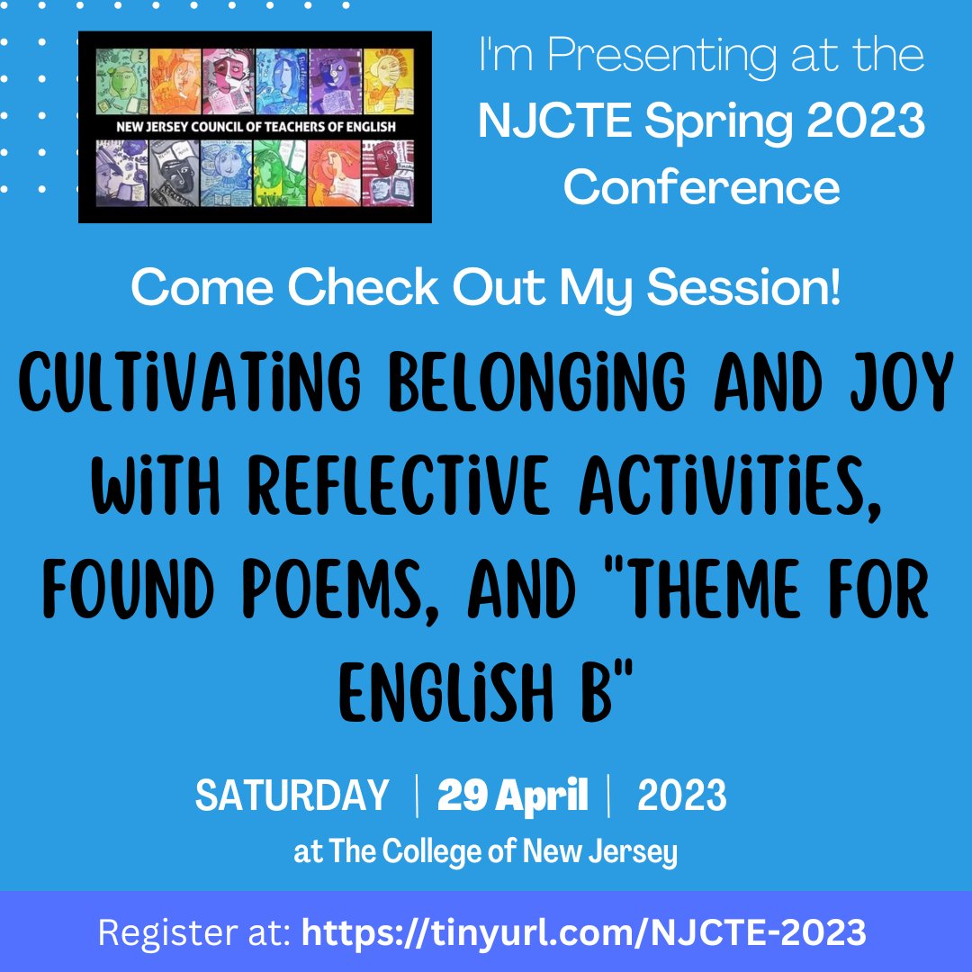 Looking forward to seeing you there! #NJCTE @EsMteach njcte.org/2023-spring-co…