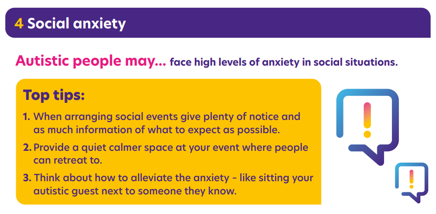 HubHarper's tweet photo. Tip 4 - be aware of the possibility of social anxiety. #WorldAutismAcceptanceWeek https://t.co/EctQQDQg5N