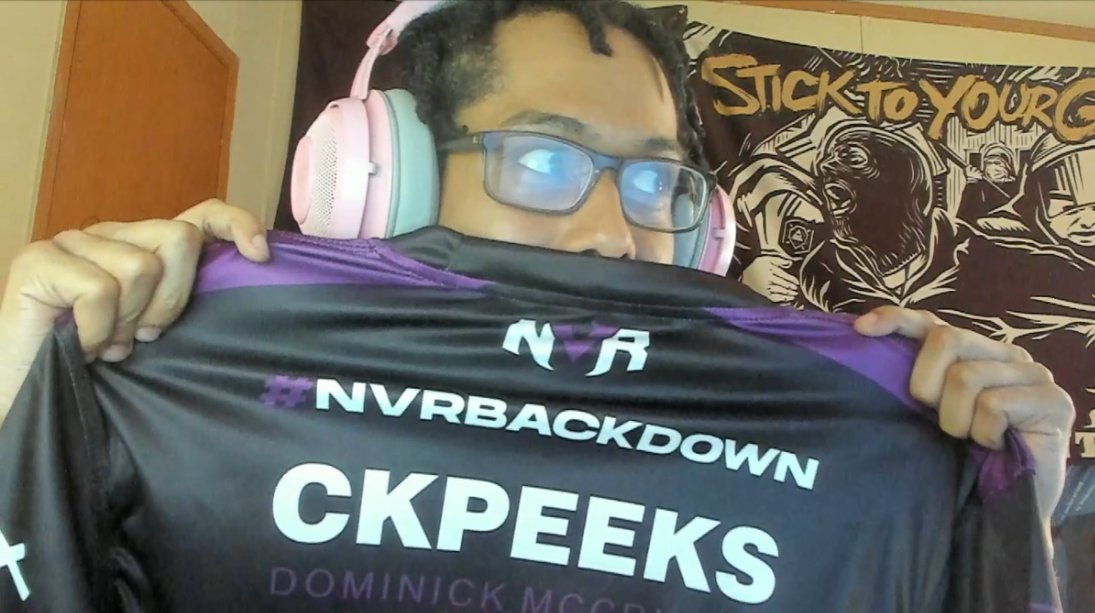 im feeling real sponsored w team w jersey :) #NVRbackdown @NevermoreINT