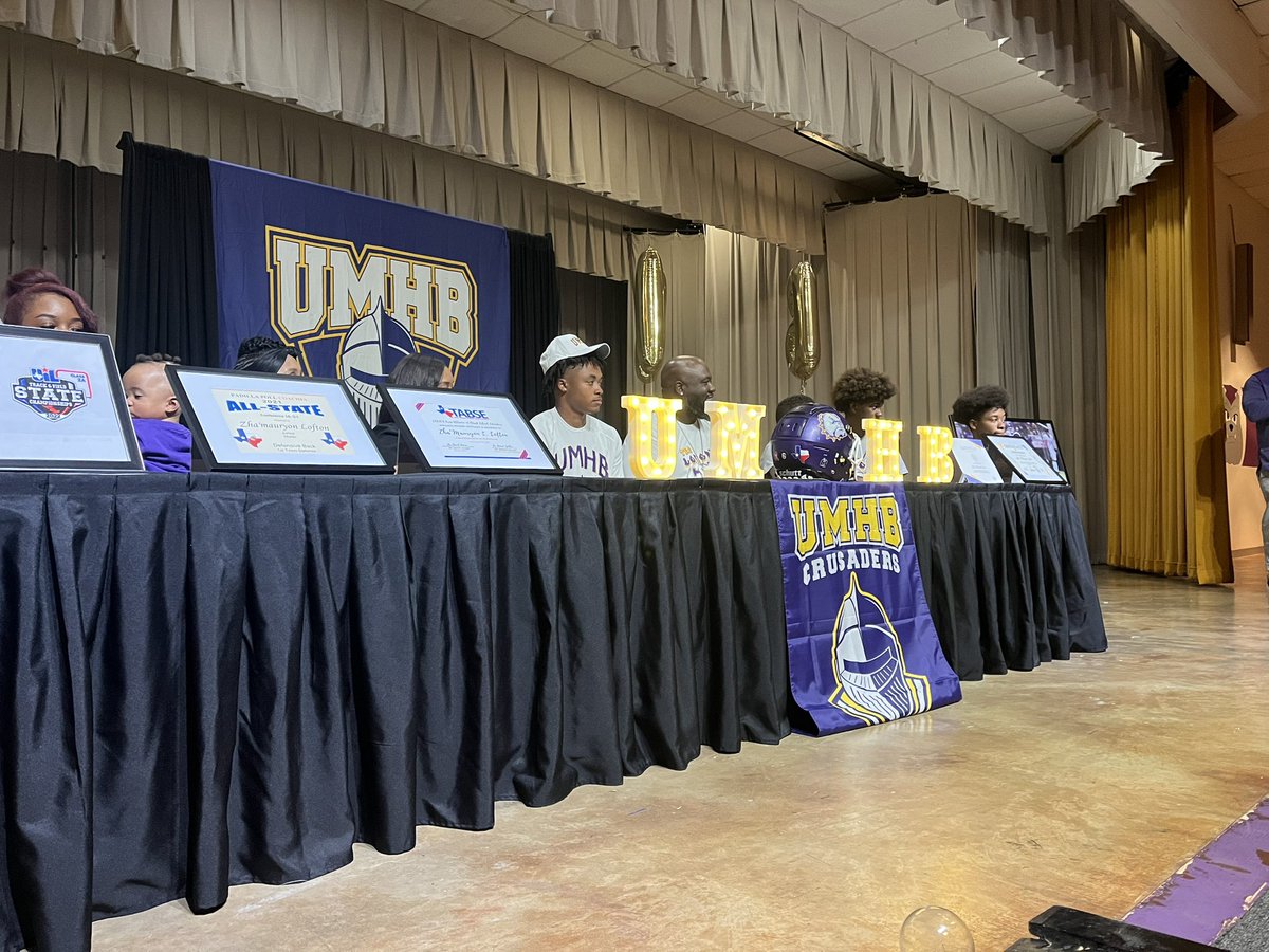 Parker Rehm (@parker_rehm) on Twitter photo Here at @marlin_high as <a href="/MarlinBulldog/">Marlin Bulldog Football</a> stud Zhamauryon Lofton (<a href="/LoftonZha/">Z Lofton</a>) put pen to paper to join <a href="/Coach_LHarmon/">Larry Harmon</a> and <a href="/CruFootball/">UMHB Football🏈</a> next year! <a href="/RTorres_lll/">Ruben Torres lll</a> #GoCru Here at @marlin_high as <a href="/MarlinBulldog/">Marlin Bulldog Football</a> stud Zhamauryon Lofton (<a href="/LoftonZha/">Z Lofton</a>) put pen to paper to join <a href="/Coach_LHarmon/">Larry Harmon</a> and <a href="/CruFootball/">UMHB Football🏈</a> next year! <a href="/RTorres_lll/">Ruben Torres lll</a> #GoCru