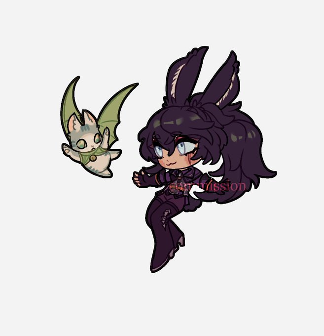 「dark-skinned female rabbit girl」 illustration images(Latest)