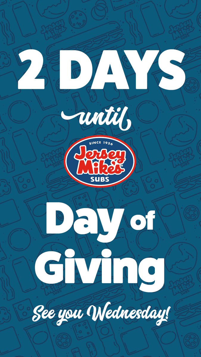 2 days 🥳🥳 #JerseyMikesGives