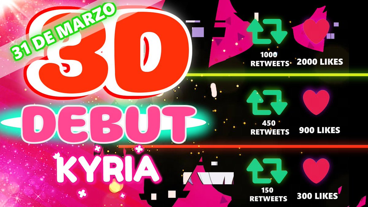KyriaVtuber's tweet photo. Chicos! les tengo un reto, este 31 de Marzo debuto en 3D, estaré dando spoiler del nuevo modelo 3D, tienen hasta el jueves para desbloquear todo! denle mucho ❤️ a la publicación https://t.co/myzr2M5fyu