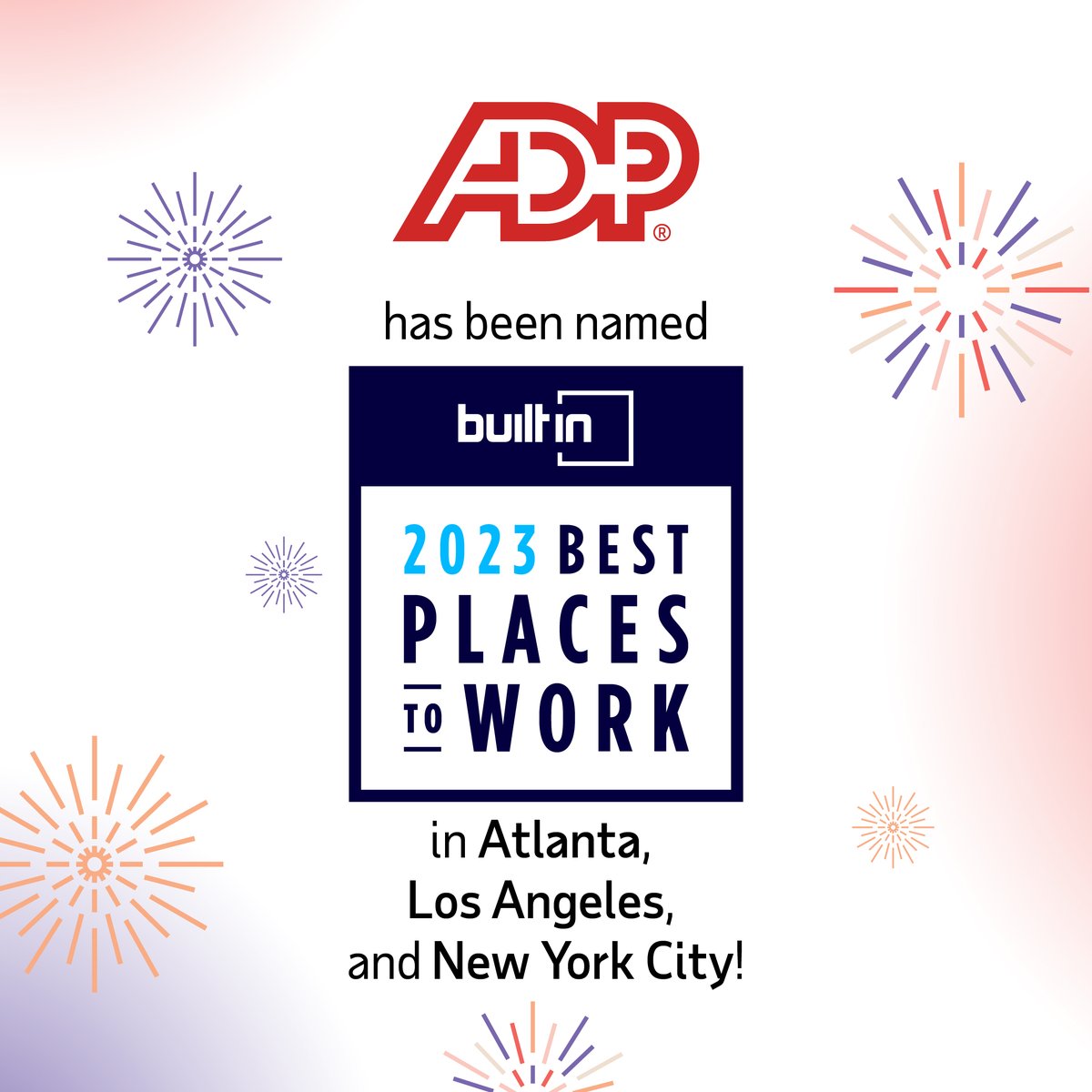pozitivejourney's tweet photo. Exciting news! ADP has been named a Built In Best Places to Work in Atlanta, Los Angeles and New York City!
Click below to see what it's like working in tech at ADP and why we won this award.
#ADPTech #BestPlacestoWork #TechCareer https://t.co/7KpdFvXQ6Z https://t.co/Egd3n5rMai