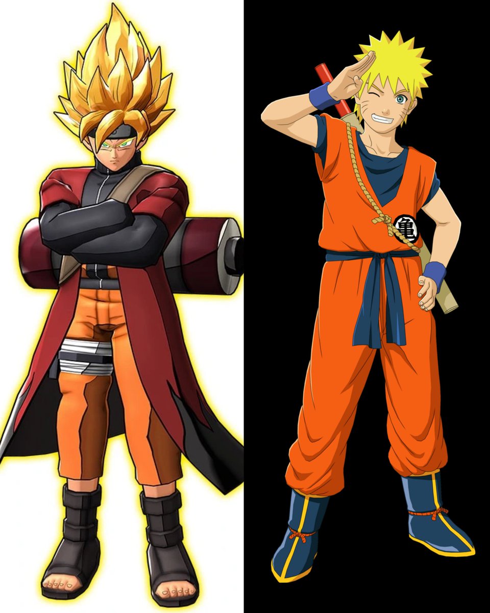 SLOplays's tweet photo. I loved when Dragon Ball &amp; Naruto games did fun crossover stuff like this https://t.co/TQcTxgtJWx