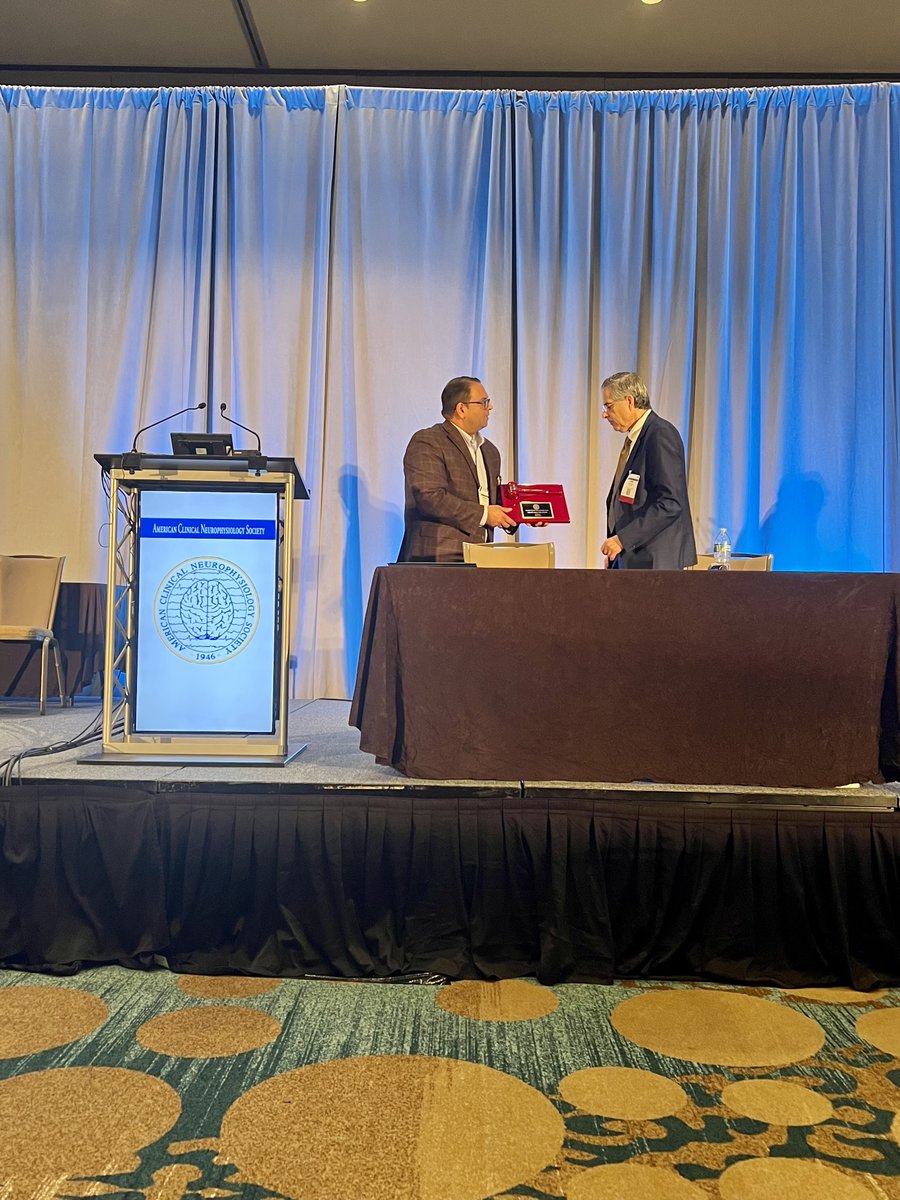 ACNS_org's tweet photo. The ACNS gavel has officially been passed. Congratulations to the 2023-2024 ACNS President, Saurabh R. Sinha, MD, PhD, FACNS! 

Thank you, @JaimeLopezMD, for your hard work and dedication to ACNS this past year! #ACNS2023 https://t.co/UMQNUHnTHQ