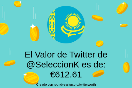 SeleccionK's tweet photo. Mi valor en Twitter es de: €612.61

Encuentra el tuyo(a) con https://t.co/xWkSVZVoOs

⠀ https://t.co/c3SFOghdzX