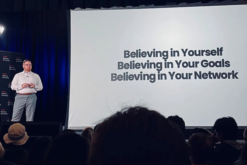 WidenerUniv's tweet photo. Join us for tomorrow's TEDx Tuesday featuring @RyRaiker, alum &amp; @widenersba instructor, and his talk from last fall's @TedxWidener.

Check out his talk, "Define Your Personal Brand &amp; Leave a Legacy in the Digital Age," here: https://t.co/XvPGS1ZLO0 https://t.co/73UDNpf0TU