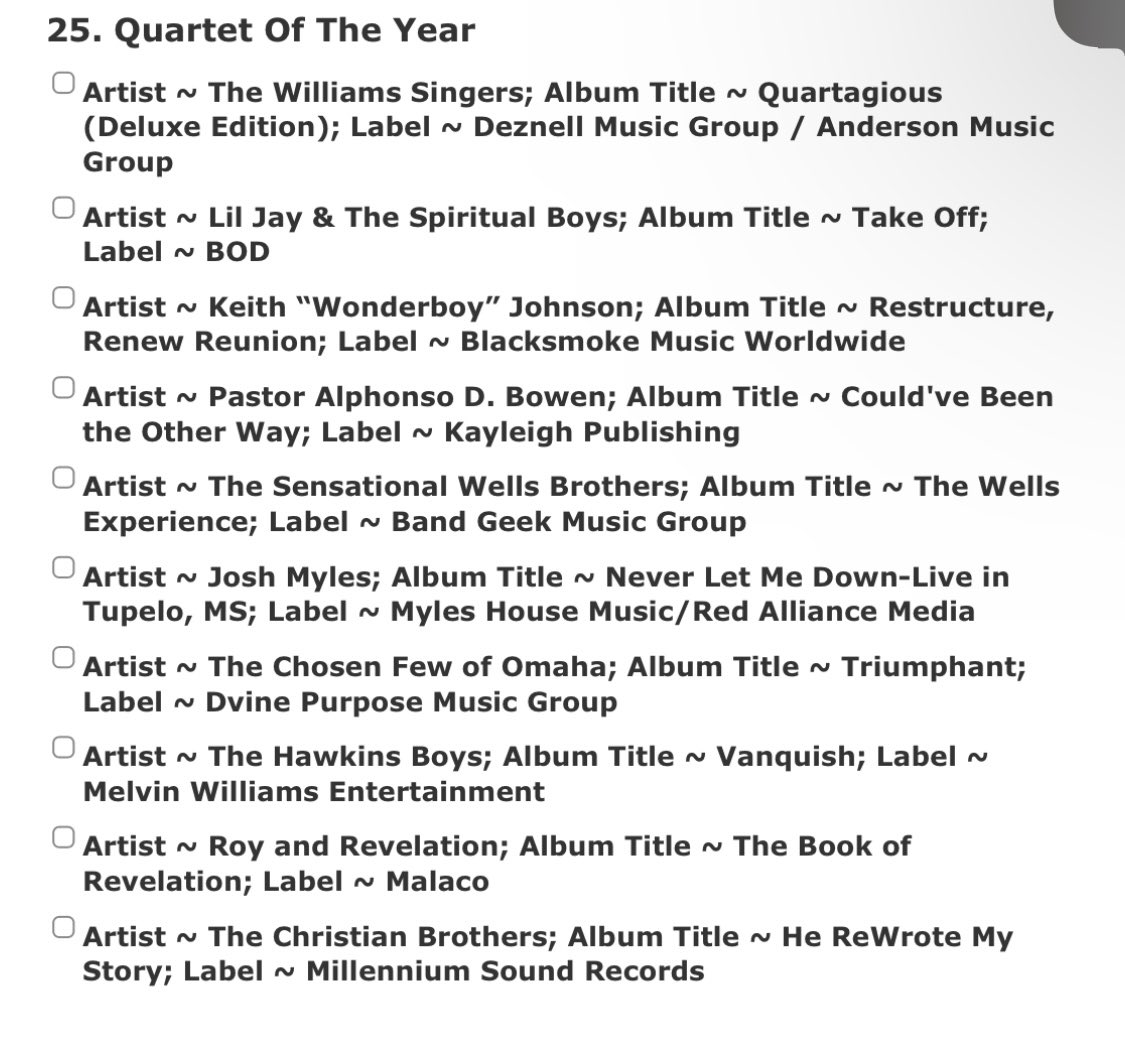 LaShelle715's tweet photo. The Stellar Award Ballot dropped … 
Yessss Stanley Roy Ladson Jr @Roy_andRevs &amp; Keith "Wonderboy" Johnson 🤍 🕊️ 

Quartet of the Year‼️ Congratulations to everyone with made the first round 

#RoyandRevelation #KeithWonderboyJohnson https://t.co/FXl0ARpPVy