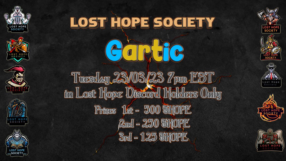 We are having #Gartic Competition at @LHS_NFTfi 
Tomorrow 7pm EST Holders only in discord 

Mint a Captains Badge here - polygon.magiceden.io/launchpad/the_…

discord.gg/xRrHE99j
#NFTCommunity  #NFTfi  #polygonNFTs