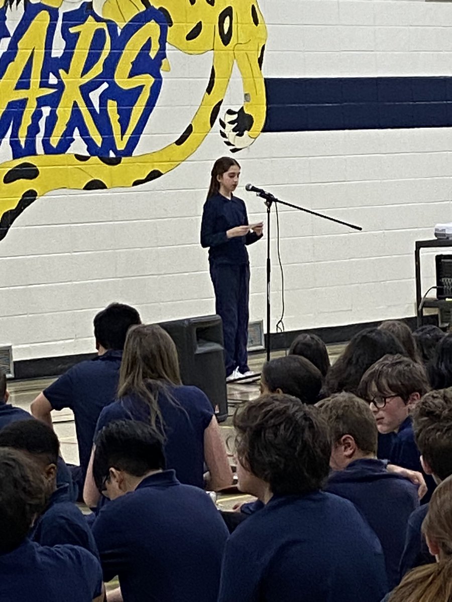 A huge congratulations to A. an K. on presenting their speeches in the gym today! <a href="/stjsces/">St. Joseph CES</a>