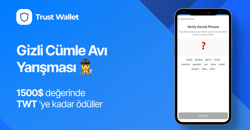 TrustWalletTRK's tweet photo. #Hayırlı Ramazanlar! 🌙 1 aylık 'Gizli Cümle Avımıza' 🕵️‍♂️ katılın ve 1500$'a kadar TWT kazanın! 💰

Kurallar:
💙Takip et: @TrustWalletTRK  
💙Katıl: https://t.co/BmZgT3ls1Z
💙Beğen ve RT yap
💙Bağlantıdaki adımları  takip edin
👇
https://t.co/9YHy2frVQY
#TrustWalletTR_SRPhunt https://t.co/TtRwjBZGV7