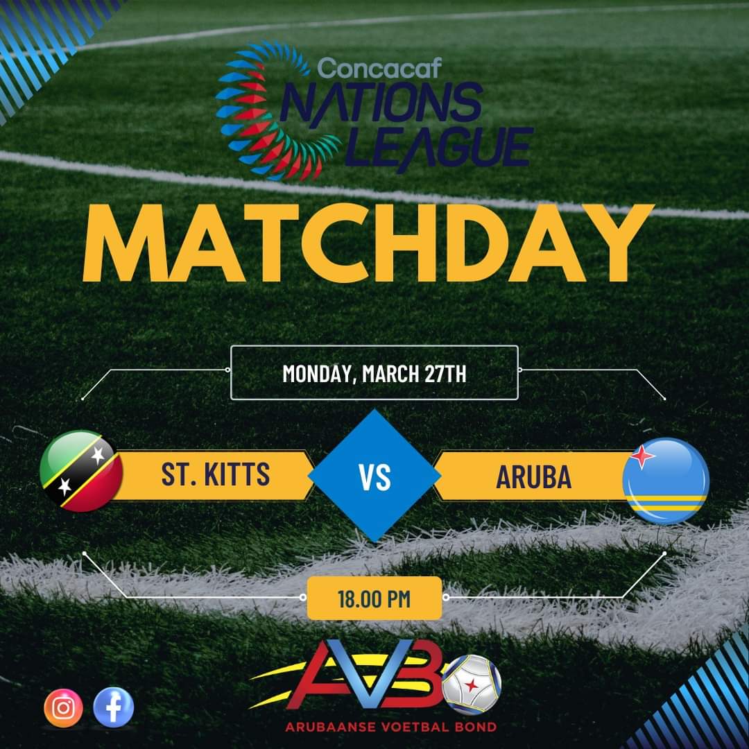 Shimaruku1's tweet photo. MATCHDAY 🇦🇼 vs 🇰🇳

Early kick off in St Kitts.

Must win game ‼️

#futbolaruba
#CNL https://t.co/OAEqNQb22D