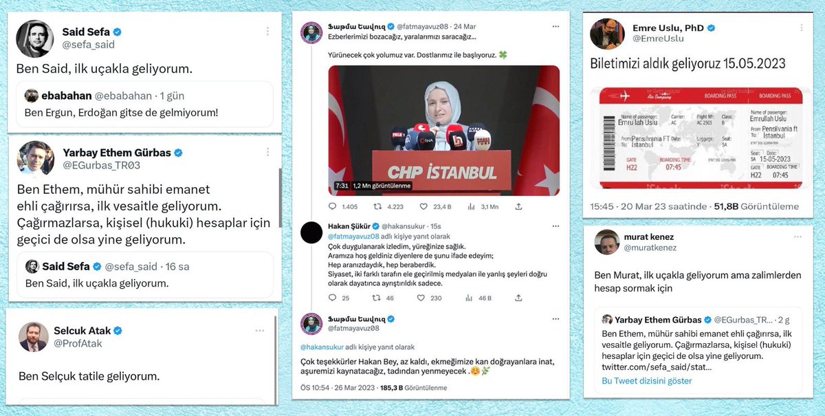 FETÖ mensubu firari vatansız teröristler ve yandaşları pek heyecan yaptılar..

Geri dönme ümitlerini hatta kazan kaynatıp, parti verme rüyalarını dışa vurmaktan geri durmuyorlar. 
Kapıyı aralayanları, senaryoyu yazanları tanıyoruz, görecekleri son kabusu da tahmin edebiliyoruz!