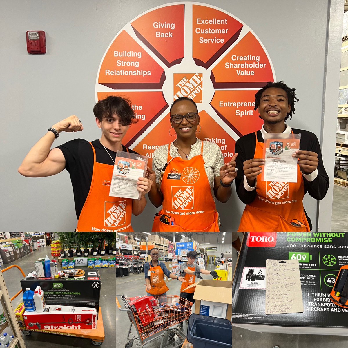 #NotInMyHouse @lakethiasalgue1 recognized William, OFA, and Kasion, Millworks associate on their recoveries this past weekend! #ChalmetteChampions #LISA @Jacobhomedepot @HDDistrict132