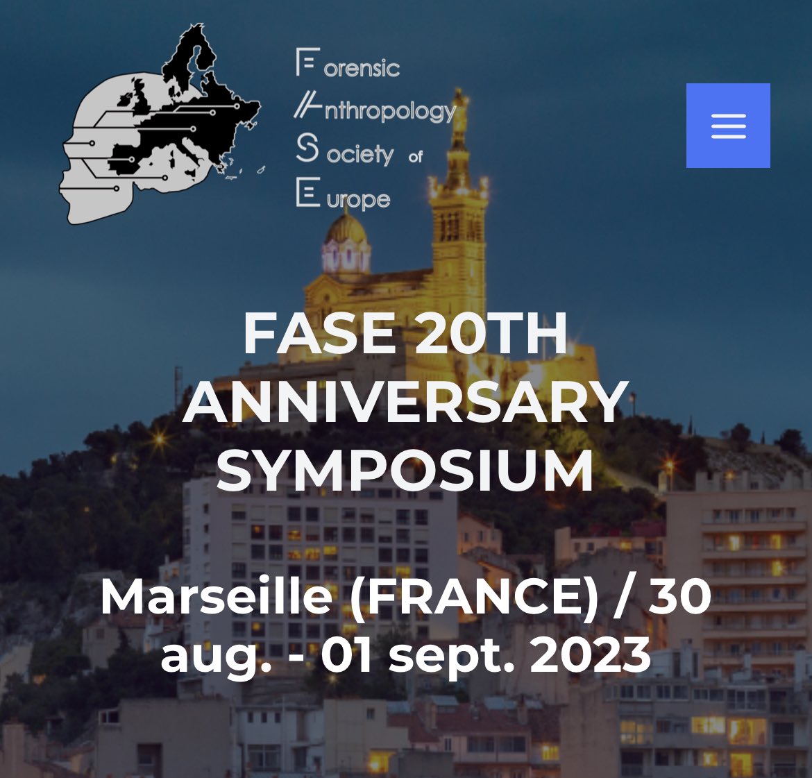 The Forensic Anthropology Society of Europe (FASE) turns 20 this year!
Join us to celebrate this major event in Marseille (France) from the 30th of August to the 1st of september, 2023. #forensic @iafs2023 <a href="/The_AAFS/">American Academy of Forensic Sciences</a>  @univamu <a href="/RechercheUlille/">Recherche - Université de Lille</a>  <a href="/sfmlem/">SFMLEM</a>

symposium.forensicanthropology.eu