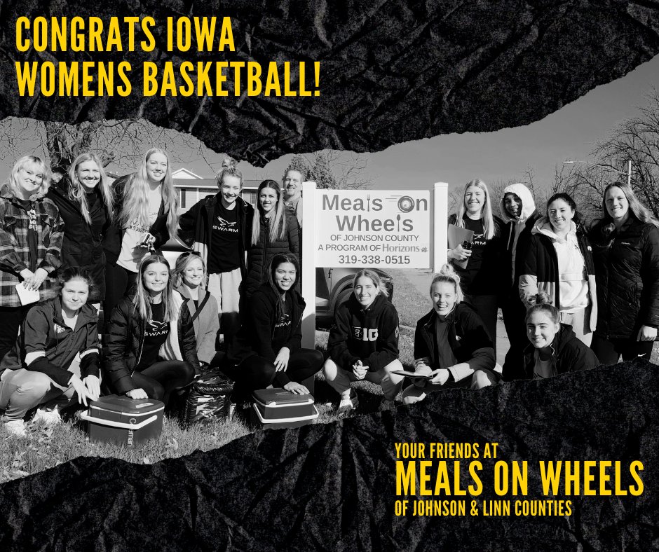 From delivering Meals on Wheels to delivering pure joy to fans, <a href="/IowaWBB/">Iowa Women's Basketball</a> inspires us to dream big and always do good work. Best of luck at the #FinalFour in Dallas!

<a href="/IowaSwarm/">SWARM</a>