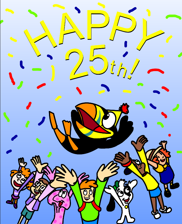 PIPAnimation's tweet image. On March 19th PIP turned 25 Years old!!
To celebrate we asked if anyone at PIP wanted to put together a little art!
To keep the art coming we have AD Brennan Payne's Piece