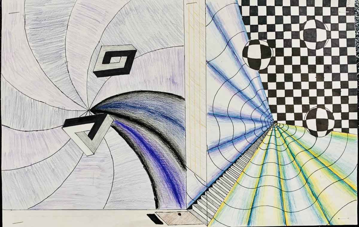 Check out what Bicentennial 803 Artists did for their term projects - They used their knowledge of optical illusions, space, form and other elements to showcase their amazing talents! Great work! #OpArt #Masterpiece <a href="/BIHI_School/">Bicentennial School</a> <a href="/HRCE_NS/">Halifax Regional Centre for Education</a>