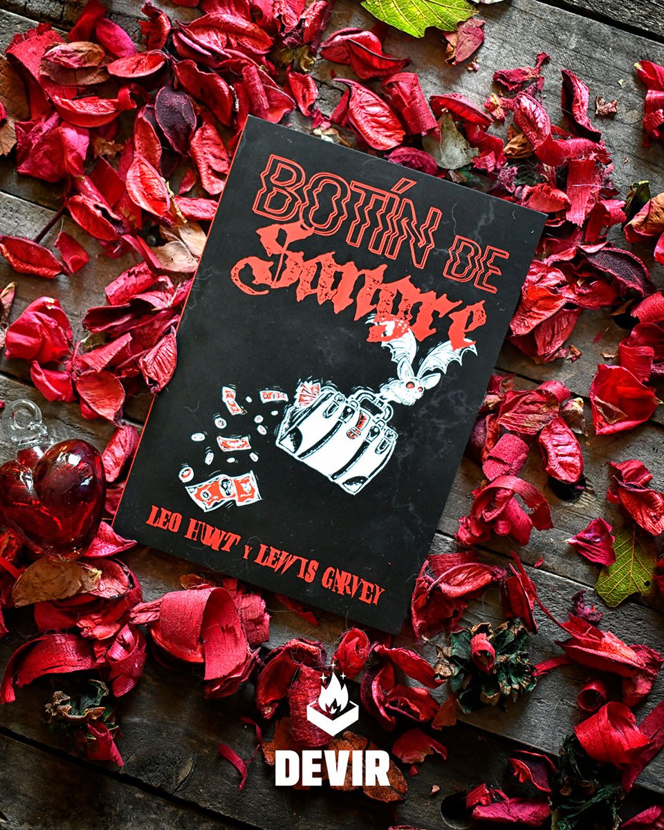 DevirMexico's tweet image. #BotínDeSangre🦇 es un humorístico juego de rol en tan sólo 60 páginas: 
Los jugadores toman el papel de #vampiros criminales que tendrán que ejecutar golpes y atracos espectaculares en un entorno lúgubre, controlado por poderosas familias vampíricas 🧛‍♀️🧛🧛‍♂️. 

#JuegoDeRol