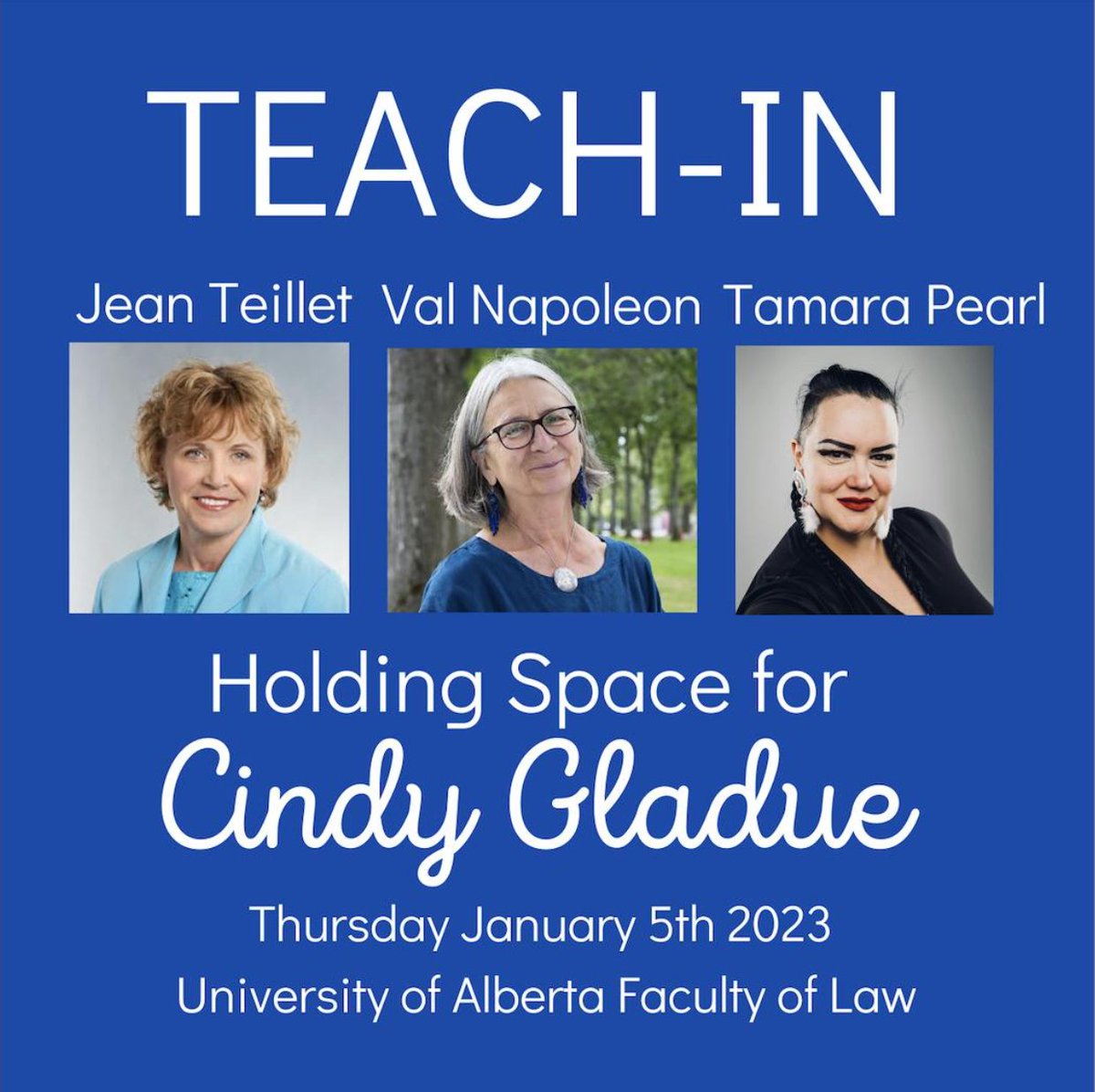 On Thursday WLGL & Standing Together were honoured to hold space again for Cindy Gladue & her family, raising awareness about MMIW and the legal system. Thanks to @jeanteillet Val Napoleon & @TamaraPearl5 for speaking at the Teach-In, now @ WLGL YouTube: youtu.be/JNJ1Q8yPHpo