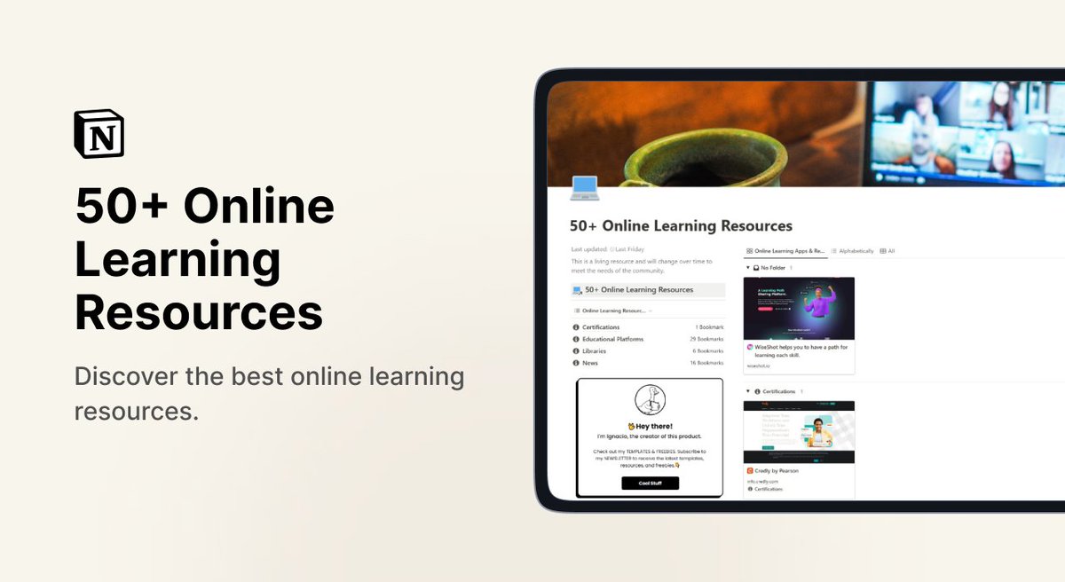 TheVeller's tweet image. The Internet is FREE university.

But most people don't know how to take advantage.

That's why I curated 50+ online learning resources.

• Educational Platforms
• Libraries
• News

It's completely FREE!

Just:

• Follow
• Like &amp;amp; share
• Reply "💻"

I'll DM you.