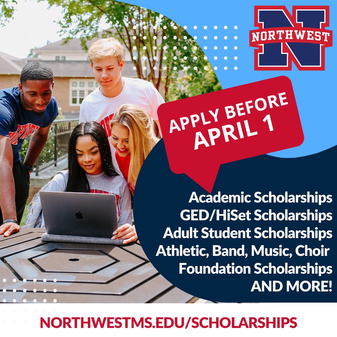 NWCCRecruiting's tweet photo. Check out Northwest Scholarships! 🤑💰 There are scholarship opportunities for everyone at Northwest! 💸APPLY TODAY! Deadline for the Scholarship Application is APRIL 1st! 🤠
#FreeMoney #GoRangers https://t.co/qZX8CK8mVF