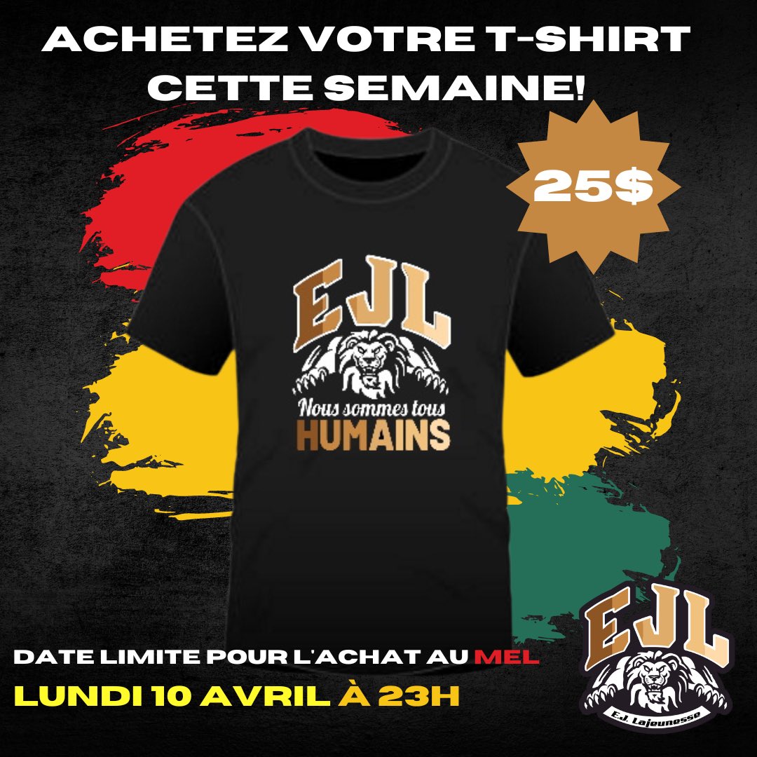 TomIdrine's tweet photo. Chaque élève a sa place à @ESCEJL La première série des nos t-shirts "swag* sont disponibles via le MEL. Pour une modique somme de $25 le personnel et les élèves peuvent s'en procurer! #TousHumains
#InclusionEJL #DiversitéEJL https://t.co/7YVxECmuI2