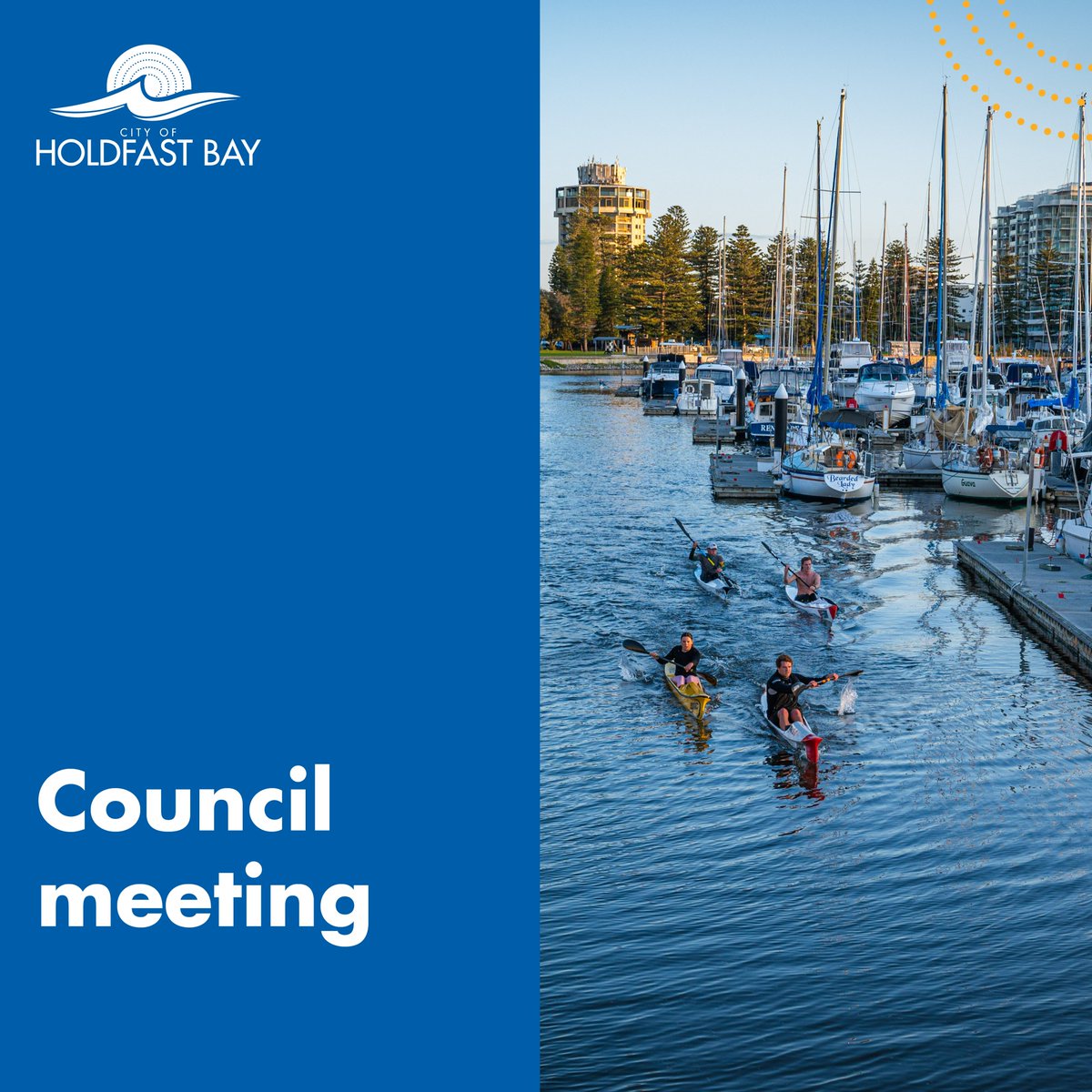 Click on the link below to read the agenda for tonight's Holdfast Bay council meeting on 28 March 2023. The meeting will be held at the Glenelg Town Hall starting at 7pm. 
 
bit.ly/Council-meetin… 

#holdfastbay #councilmeeting