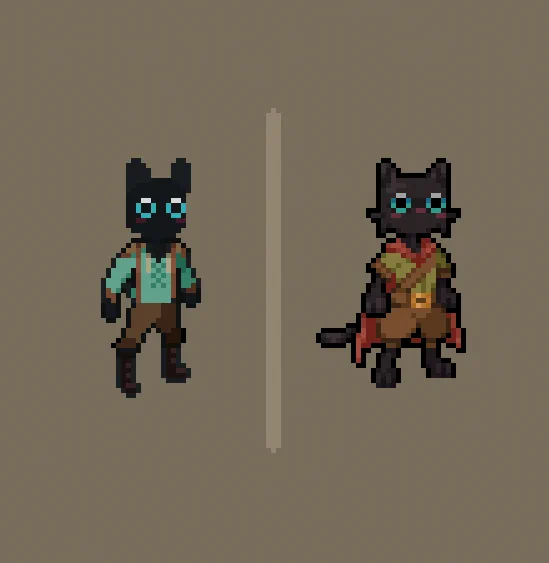 i got to give our little company mascot at   a lil makeover the other day and got to update his in game sprite as well! now albert's ready to do some adventurin'!  
