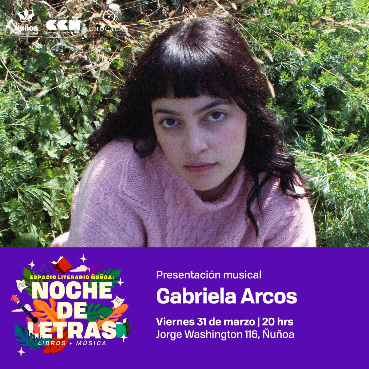 En el #DíaMundialDelTeatro te invitamos a una especial #NocheDeLetras ✨

Desde las 19 hrs. la literatura y la música se cruzan alrededor de las palabras que sus autoras cantan y escriben.

Te esperamos con descuentos en librería + vino de honor por parte de #ViñaChocalan🍷