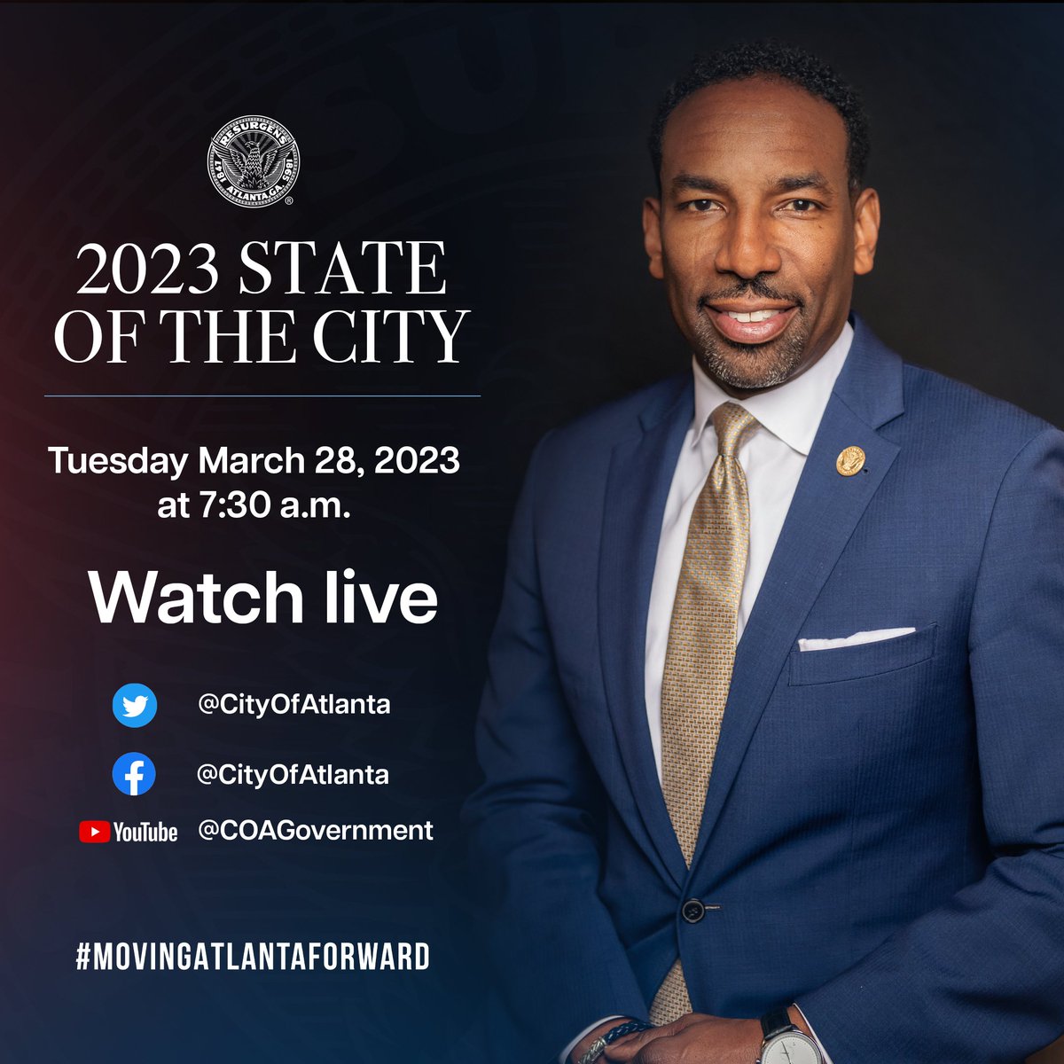 City of Atlanta, GA on Twitter "Join us LIVE today at 730am for Mayor