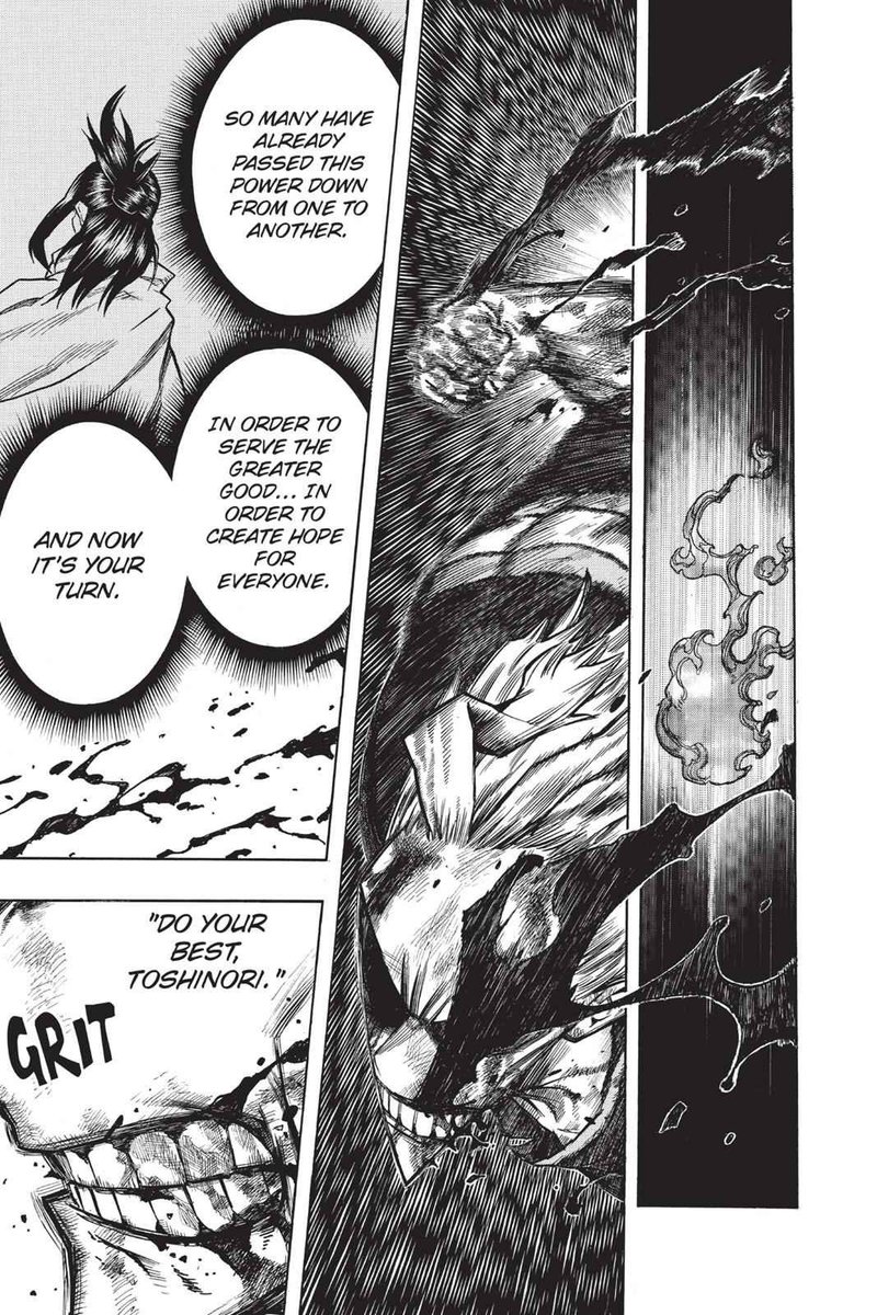 Meanwhile, the volume added more Nana's flashbacks to make it more meaningful. And the AFO from the previous spread was reused. Raw power. 