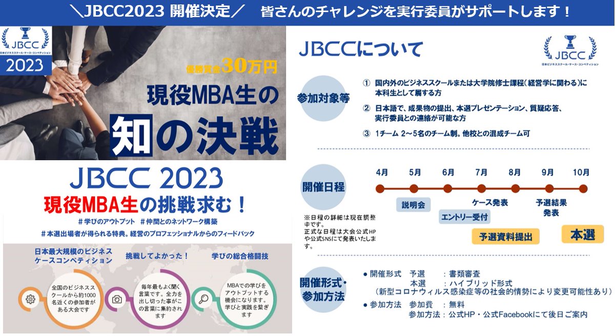 【公式】日本ビジネススクール・ケース・コンペティション(JBCC) tweet media
