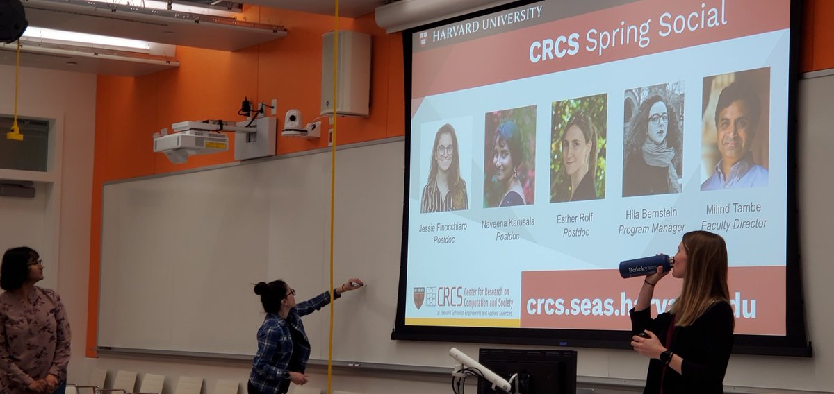 Awesome event and discussion at: @Harvard Center for Research on Computation & Society @hcrcs spring social, organized by postdocs @jessie_fin @avakaya_annam @rolf_comma_e !