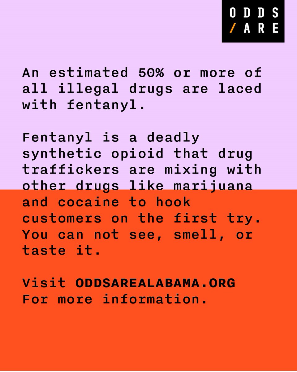 UAB Medicine (@uabmedicine) on Twitter photo 2023-03-27 21:27:02 Visit OddsAreAlabama.org for more information. #OddsAreAlabama #FentanylAwareness #FentanylCrisis #OverdoseAwareness Visit OddsAreAlabama.org for more information. #OddsAreAlabama #FentanylAwareness #FentanylCrisis #OverdoseAwareness