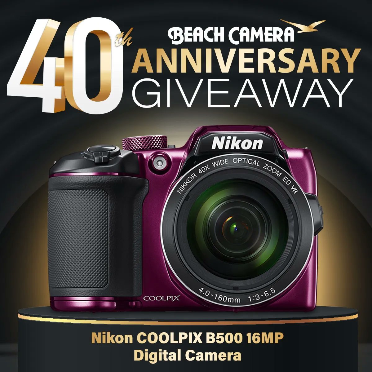 💥Beach Cameras 40th Anniversary #Giveaway💥
To enter:
1. MUST FOLLOW US —&gt; 
@beachcamera 
2. RETWEET this post
3. TAG a friend who would love to win! (more tags= more entries)
US participants only. Winner selected on April 3rd! #40THAnniversary