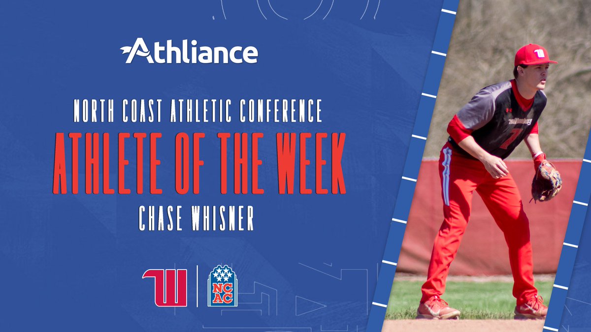 NCAC's tweet photo. NCAC Baseball Player of the Week 

Chase Whisner @WittAthletics https://t.co/Z2XbpEgKsP