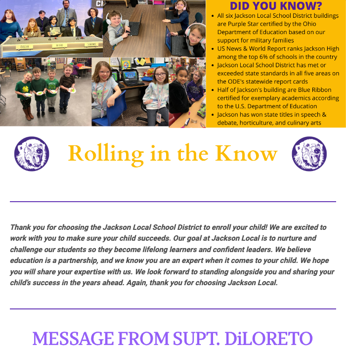 Good evening, here is this week's Jackson Local School District Newsletter. 
smore.com/x75yk