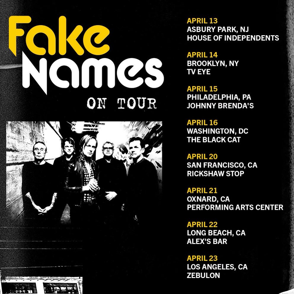 NEW Fake Names out NOW! Tour starts April 13. What a world.