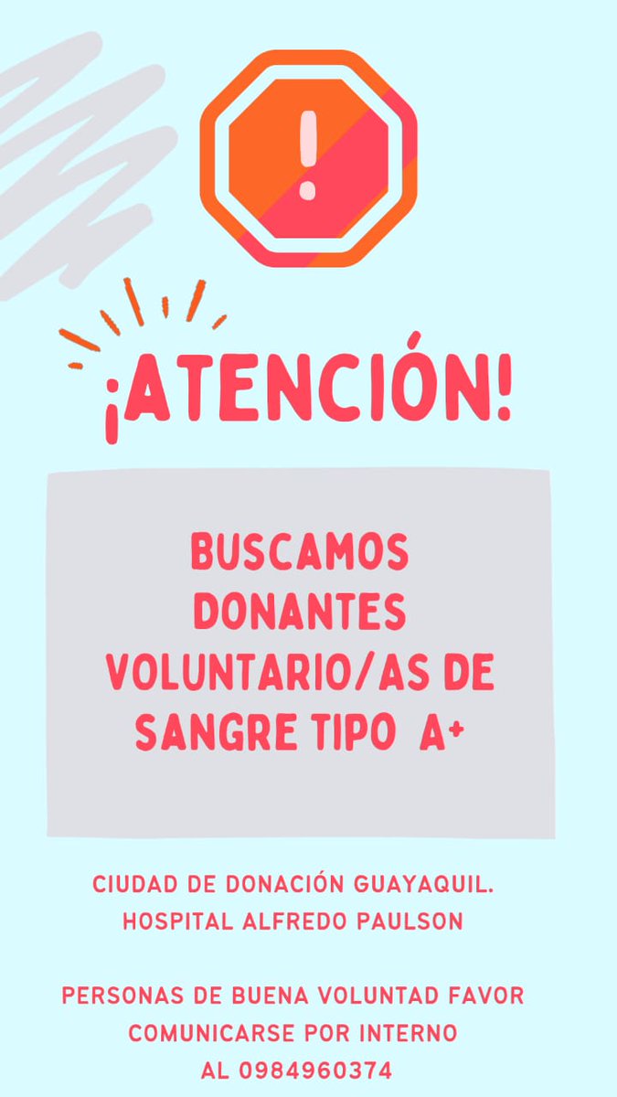 STapuy's tweet photo. Se necesita urgente. Si conoces de alguna persona donante favor contactar al número. Gracias 🙌 https://t.co/4FghxuRUuh