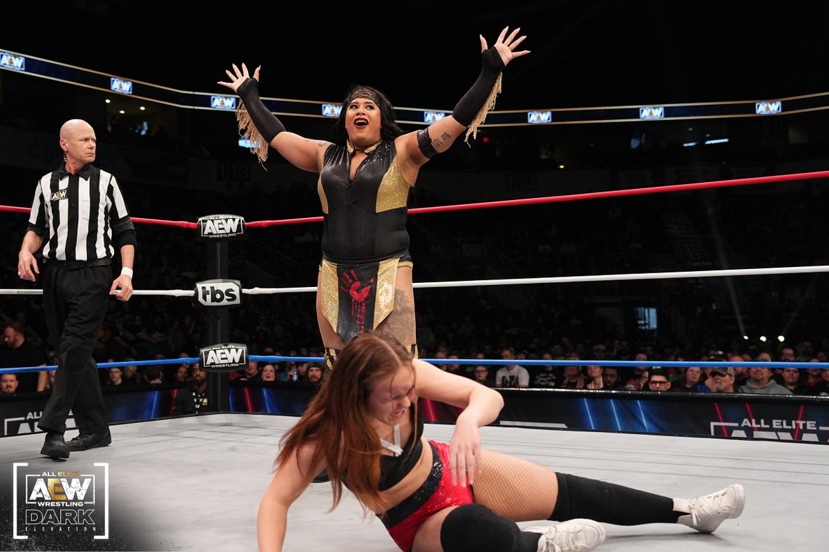 AEW's tweet photo. It's the #NativeBeast @NylaRoseBeast & #TheProblem @MarinaShafir in tag team action during #AEWDarkElevation!
Watch it here:
βΆοΈ https://t.co/MmmB6PpiyX https://t.co/0PbI9DspSB