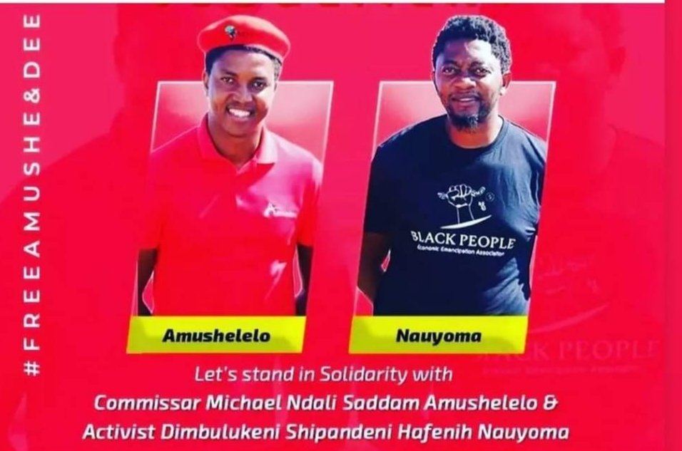 #Freeamushelelo
#Freedimbulukeni
#NationalShutdown