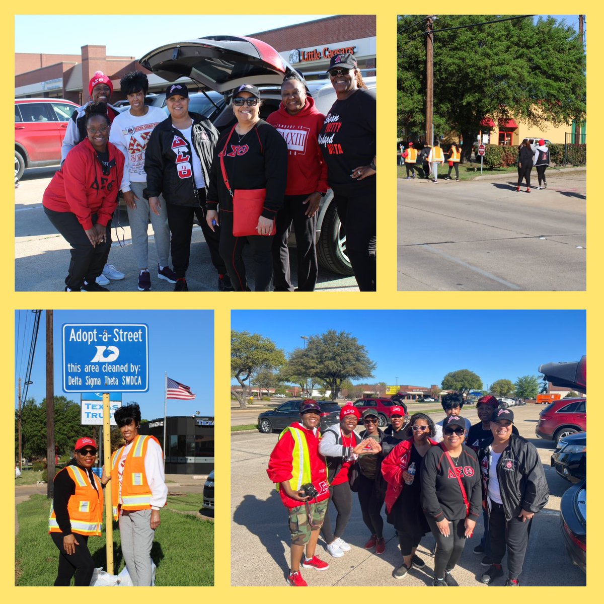 SWDCA_DST's tweet photo. The Adopt-A-Street/Community Outreach committee of the SWDCA Chapter is hard at work cleaning up a section of the chapter's adopted street in DeSoto. This event takes place on the fourth Saturday of each month.
#SWR31DaysOfLove #ForwardWithFortitude
#SWDCASisterhoodMonth2023 https://t.co/VE24iItd5m