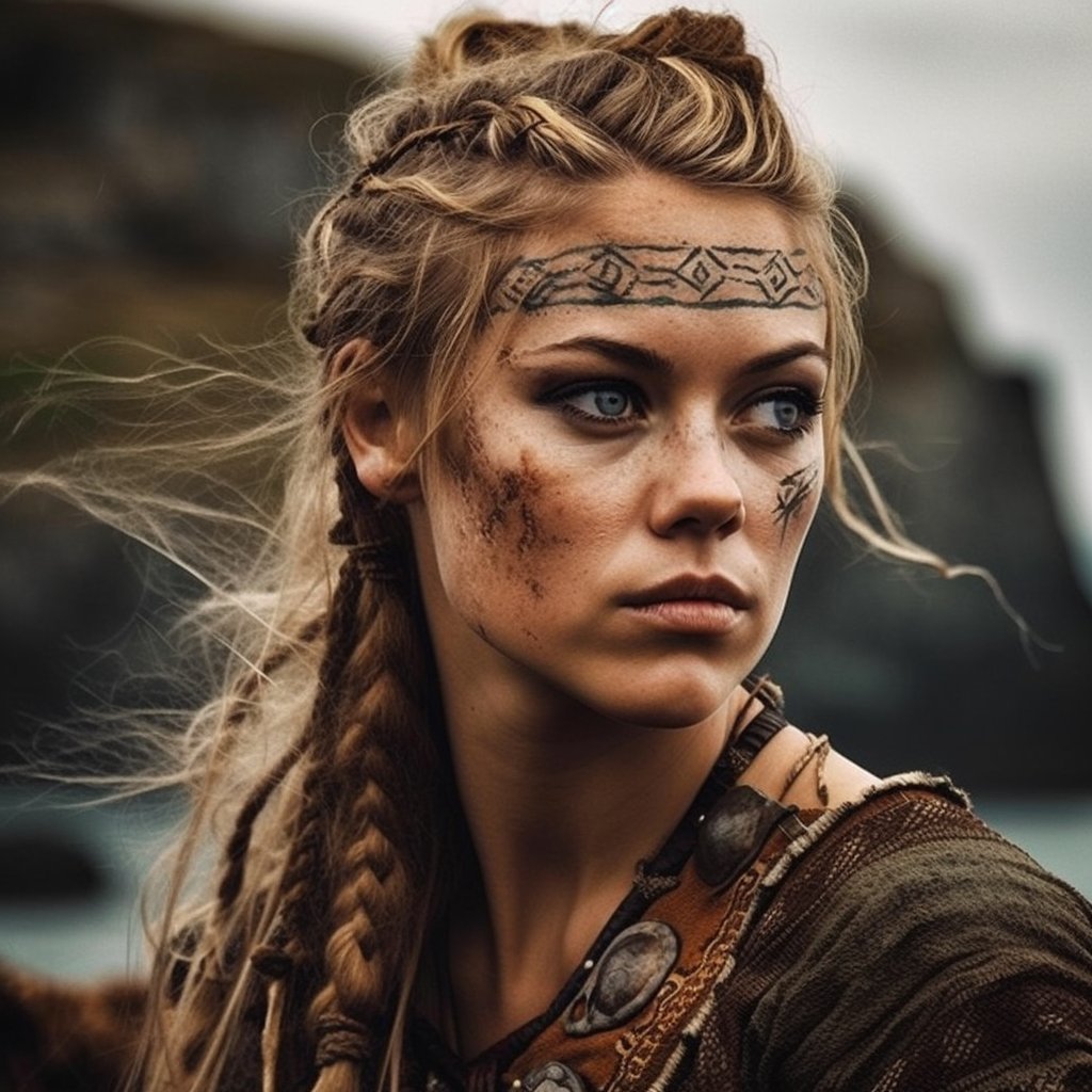 SatisfiedBeard's tweet photo. Behold the fierce AI female Viking! She is a force to be reckoned with, wielding her sword and shield with precision and skill. Join her on epic adventures as she explores new worlds and battles mythical creatures. #AIFemaleViking #MythicalAdventures #FierceWarrior https://t.co/Cru90yzhnC