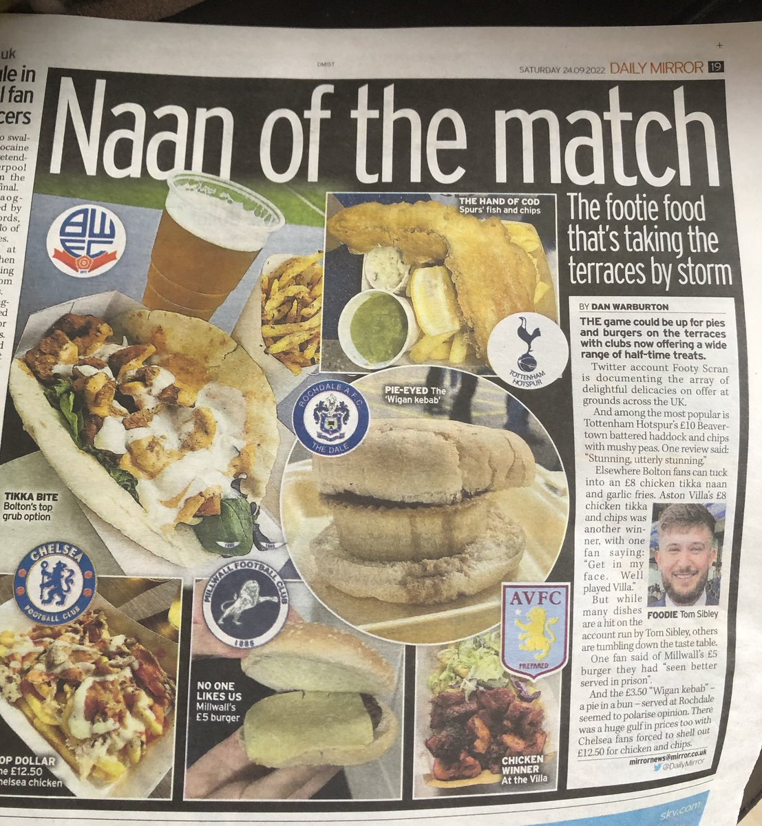 sushmasnacks's tweet photo. No ,I have not seen this but we know our chicken tikka naan is naan of the match !  😜 with 14k likes on @FootyScran https://t.co/QqHQNBkQCr